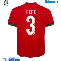Portugal Pepe #3 Replica Home Shirt Euro 2024 Short Sleeve